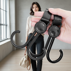 유모차 킥보드 2구 회전형 멀티 후크 유아차 가방걸이 다용도 걸이 고정 장치, 1개, 상세페이지 참조