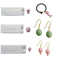 GYYCBXM 폴리머 클레이 몰드 세트 - 버섯 아이스크림 및 벌집 비즈 모양 3개 DIY 열쇠고리 귀걸이용 클레이 몰드 주얼리 및 장식품 제작용 공예 도구 주얼리 및, GYYCBXM 폴리머 클레이 몰드 세트 - 버섯, 아이