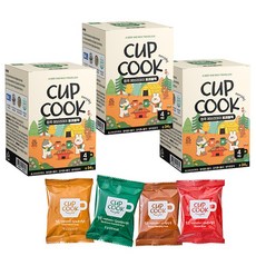 여행필수템 5초 완성 국산 재료 프리미엄 동결건조 블럭국 4가지 맛이 한 박스에 담긴 컵쿡에브리데이 트래블럭, 3개, 34g