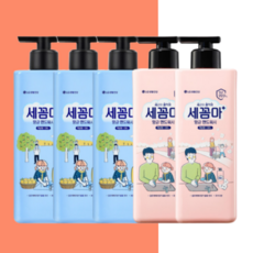 [향기혼합] 온더바디 세꼼마 핸드워시 480ml 5입 (레몬버베나3+파우더2) 세트, 1개