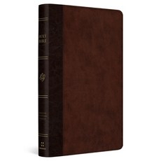(영문도서)ESV Large Print Thinline Reference Bible (Trutone Brown/Walnut Timeless Design) Leather, Crossway, English, 9781433581670