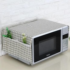 전자 레인지 방진 커버 내유 천연 소재 통기성 보호 보관 가방 주방 용품, 98x37cm 화이트