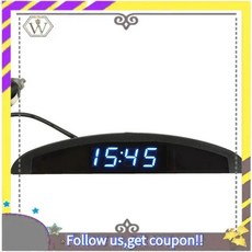 자동차 디지털 볼트미터 전압 온도계, 1. blue, 1개