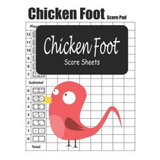 (영문도서) Chicken Foot Score Sheets: Chicken Foot Dominos Game Paperback, Independently Published, English, 9781079190595
