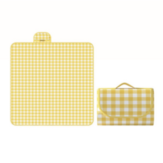 옐로우 체크 피크닉 캠핑 접이식 돗자리