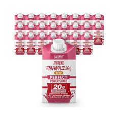 (정품) 칼로바이 퍼펙트 파워쉐이크 20G 딸기맛 프로틴 음료 마시는 단백질 드링크 250ml 24개입