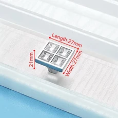 NAIERDI 크리스탈 유리 손잡이 캐비닛 실버 찬장 당김 서랍 주방 가구 하드웨어