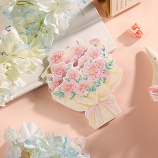 차차바이 3D 꽃다발카드 3중꽃다발카드 감사의달 축복카드, 1개, 동백