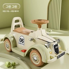 대형 붕붕카 자동차 원격 조종 발판 탑승 완구, 전기 구동, 1개, 그린그린 6 7V