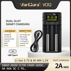 VariCore V10 V20i VCR2 USB 지능형 충전기 3.63.7V 리튬 이온 1.2V 니켈 수소 배터리 1865020700217002665, 01 usb cable, 02 VCR2-USB