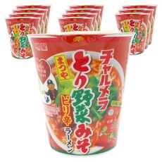 明星食品 Charumera 雞肉蔬菜味噌拉麵 辣味 70g, 12個