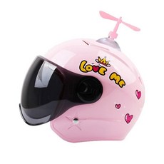 兒童安全帽 機車安全帽 卡通安全帽 電動車安全帽 DOT兒童頭盔 灰寶寶 小孩子 男孩 女孩 四季 可愛 安全帽子 娃娃 電動 男女, 1-5歲白貓短透+竹蜻蜓（非3C）,均碼, 1個