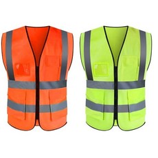 쌍문상회 포켓 야광조끼 형광조끼 인쇄가능 그린 오렌지