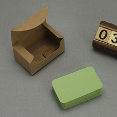 모서리 둥근 손글씨 카드 200장 크마스 제작 입체 감사 축하, 1박스, 라운드 코너 그린 200장