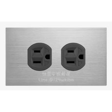JYE中一 摩登銀電鍋雙插座蓋板組(鎖線式), 1個