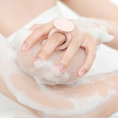 스펀지 마사지 거품 흡착식 샤워볼 타올 4p 목욕볼 MWFNROAQ, 1개