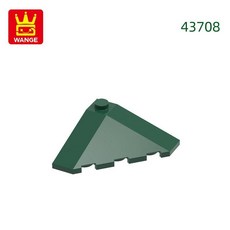 웨지 경사 빌딩 블록 코너 브릭 선물 개로트, 1. 44.Dark Green, 1개