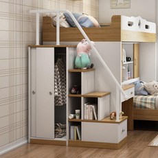 2층침대계단 복층 사다리 다락방 벙커침대 옥상 농막 벙커, 1. 화이트단면팔걸이