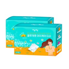 블루캐롯 닦는 루테인 아이케어티슈 30매입 아이클리너 눈청소 2팩 60개, 2박스