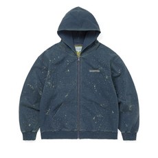 THISISNEVERTHAT Indigo Dyed Zip Up Hoodie Blue