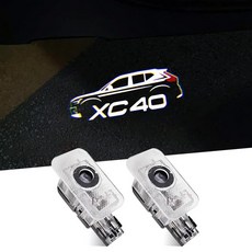 XC90 XC60 자동차 도어 조명 로고 고스트 섀도우 웰컴 퍼들 프로젝션 라이트 XC90 XC60 액세서리(XC40)와 호환, XC40