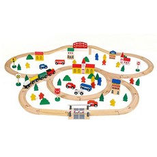 기차놀이 원목 기차놀이 기차 100PCS 키움 ini+308rq