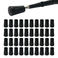 등산스틱 고무패킹 고무마개 촉마개 보호캡, 40개, 블랙