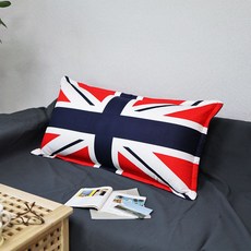 (커버만) 대형 등쿠션 커버 등받이쿠션커버 쿠션커버 110X60, 대형 쿠션 커버(커버만), 영국국기, 레드