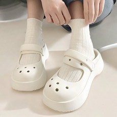 PrimeBulk 통굽 슬리퍼 225-230mm 여름샌들(화이트)