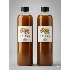 다빈 수제 카페생강청 프리미엄 착즙 생강원액 750g(600ml), 3개, 1개입, 750g