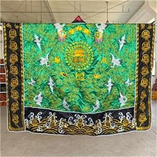 道家法衣金絲鶴高功法衣 仙鶴衣九龍降衣 百鶴衣道士服 道袍綠色, 1個, S