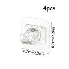 8PCS 조정 가능한 자기 후크 커튼 클립 클램프 브래킷 교수형 홀더 막대 네일 접착 프리