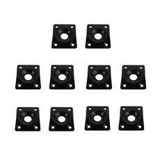 TD.Shopthuyduongls 10PCS 블랙 사각형 금속 출력 잭 플레이트 기타 베이스용 2362461, TD.Shopthuyduongls 10PCS 블랙 사각