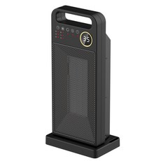 PTC온풍기 휴대용 터치식 120도 회전, 블랙