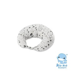 酷咕鴨 KUKU PLUS 涼感授乳月亮枕, 自信灰