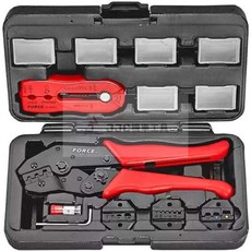 FORCE 專業級棘輪端子鉗組 - 台灣製造可更換頭省力端子鉗, 1個