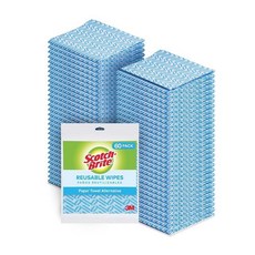 Scotch-Brite Stay Clean 스크러빙 행주 깨끗하게 헹구고 빠르게 건조 긁힘 방지 행주 2개
