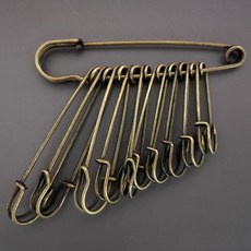 바느질 10CM 10PCS 바늘 합금강 쥬얼리에 대한 의류 봉제 대형 브로치 액세서리 DIY 안전, Bronze, 1pc