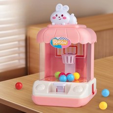 카피바라 미니 농구 게임기 구슬 슈팅 뽑기 머션, 핑크 토끼