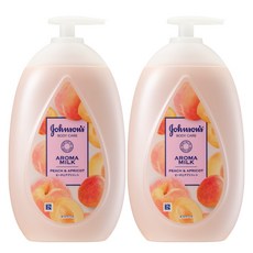 존슨즈 아로마 밀크 바디로션 피치&애프리콧, 2개, 500ml