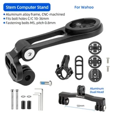 Garmin/Bryton/CATEYE MTB 도로 자전거 스템 프론트 엔드 헤드라이트 직경용 Deemount 컴퓨터 스탠드 20-30, 01  Mainland, 04 S031-WH-K24