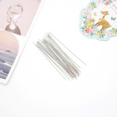 (인형소품) (5개세트) 가는바늘 비즈 인형단추용바늘, 1세트