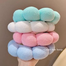 韓版雲朵髮箍, 1個, 淡粉色,單髮箍【量大可議】