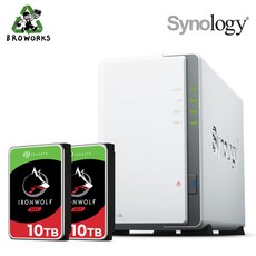 시놀로지 나스 DS223j 2Bay NAS 아이언울프 10TBX2EA 하드디스크 합본