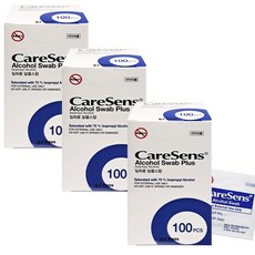 케어센스 일회용 알콜스왑 플러스, 3개