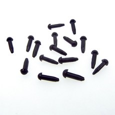 인형 미니 기둥형 콩눈 한쌍 양모펠트 모루인형, 검은색, 1세트