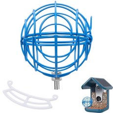 Shimeyao Suet 볼 홀더 장착 나사 번들이 있는 금속 버드 버디와 호환 버디 교체 부품과 호환되는 퍼치 내후성 내구성 다람쥐 방지 액세서리(블루), 블루