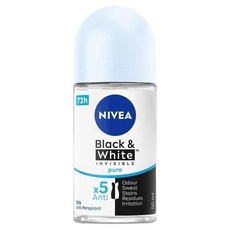 호주 니베아 NIVEA Black & White Invisible Deodorant 블랙 & 화이트 인비저블 데오드란트 롤온, 10개