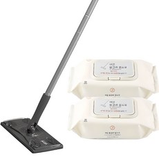 Yemil 雙面清潔濕紙巾 70g 30張 2包+除塵拖把組, 1組