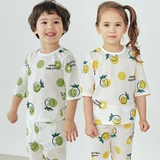 아이숲 파인애플 칠부실내복 2color